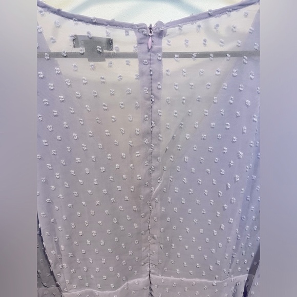 Plus Dobby Chiffon Wide Sleeve Dress - Picture 9 of 12